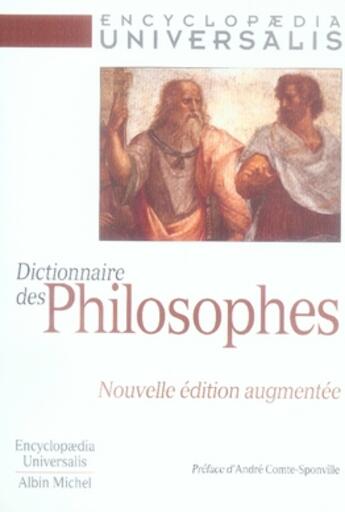 Couverture du livre « Dictionnaire des philosophes (édition 2006) » de  aux éditions Albin Michel