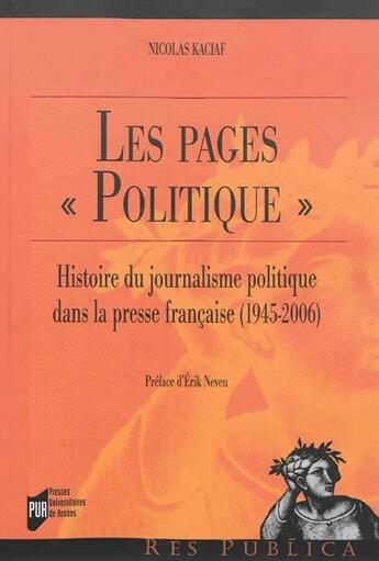 Couverture du livre « Les pages 