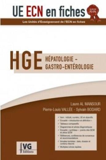 Couverture du livre « UE ECN EN FICHE HEPATOLOGIE 3 » de Laure Al Mansour aux éditions Vernazobres Grego