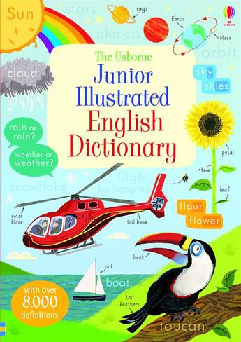 Couverture du livre « Junior illustrated english dictionary » de Hannah Wood aux éditions Usborne