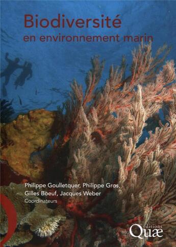 Couverture du livre « Biodiversité en environnement marin ; synthèse et recommandations en sciences environnementales et humaines » de  aux éditions Quae