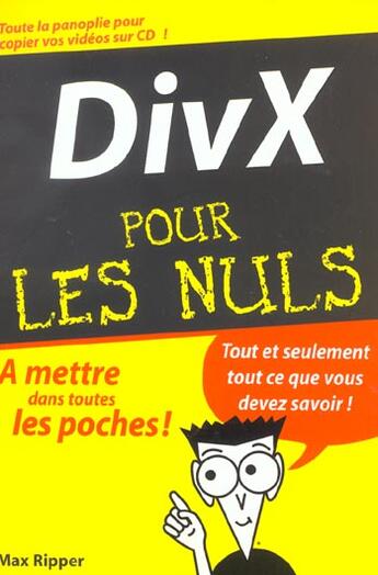 Couverture du livre « Divx » de Max Ripper aux éditions First Interactive