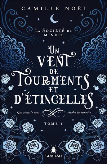 Couverture du livre « La société de minuit Tome 1 : un vent de tourments et d'étincelles » de Camille Noel aux éditions Scarab