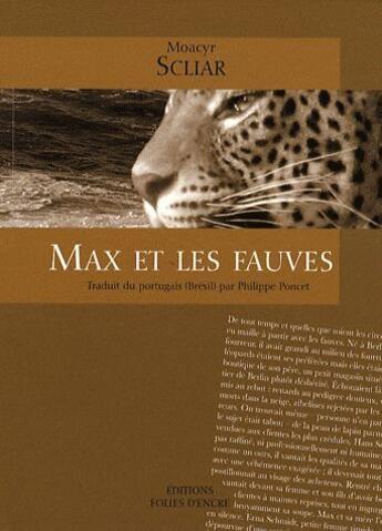 Couverture du livre « Max et les fauves » de M. Scliar aux éditions Folies D'encre