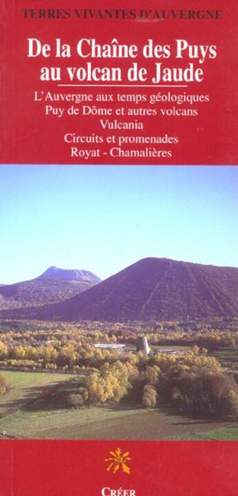 Couverture du livre « De la chaîne des Puys au volcan de Jaude » de  aux éditions Creer