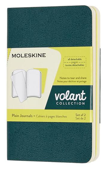 Couverture du livre « Cahier volant xs blanc vert-citron 2 exemplaires » de  aux éditions Moleskine