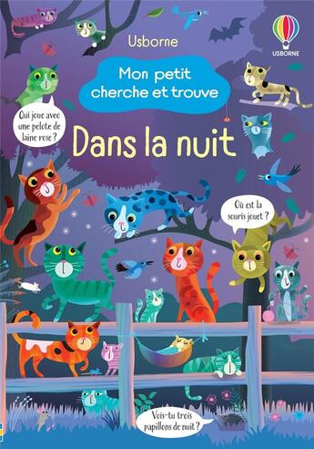 Couverture du livre « Mon petit cherche et trouve : dans la nuit » de Kirsteen Robson et Gareth Lucas aux éditions Usborne