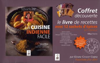 Couverture du livre « La cuisine indienne facile ; coffret » de Kirane Grover Gupta aux éditions Dauphin