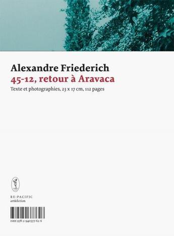 Couverture du livre « 45-12, retour à Aravaca » de Alexandre Friederich aux éditions Art Et Fiction
