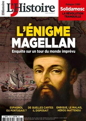 Couverture du livre « L'histoire n 476 - l enigme magellan. enquete sur un tour du monde imprevu - octobre 2020 » de  aux éditions L'histoire