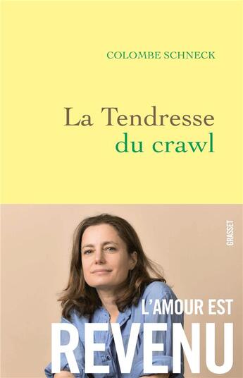 Couverture du livre « La tendresse du crawl ; roman » de Colombe Schneck aux éditions Grasset