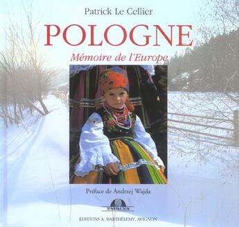 Couverture du livre « Pologne, memoire de l'europe » de Le Cellier aux éditions Barthelemy Alain