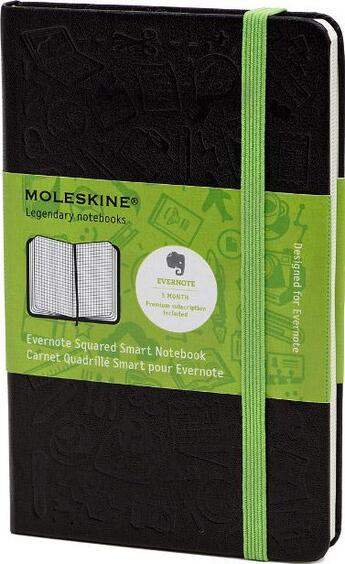 Couverture du livre « Carnet Evernote poche pages quadrillées couverture rigide » de Moleskine aux éditions Moleskine Papet