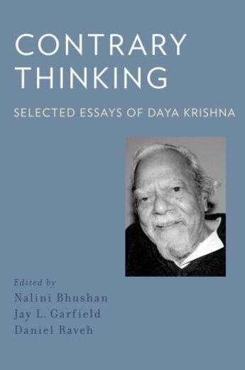 Couverture du livre « Contrary Thinking: Selected Essays of Daya Krishna » de Krishna Daya aux éditions Oxford University Press Usa
