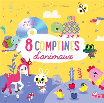 Couverture du livre « 8 comptines d'animaux - avec un cd inclus » de  aux éditions Deux Coqs D'or