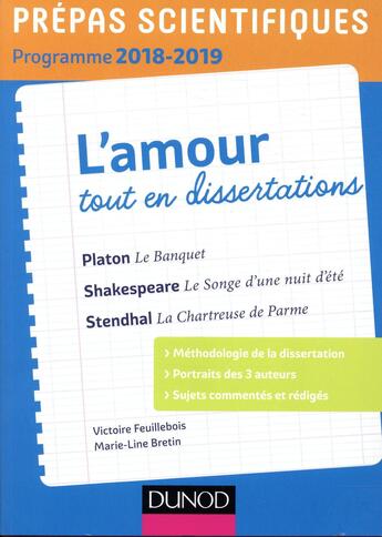 Couverture du livre « Thème de français-philosophie en 25 dissertations ; prépas scientifiques (édition 2018/2019) » de Victoire Feuillebois et Marie-Line Bretin aux éditions Dunod