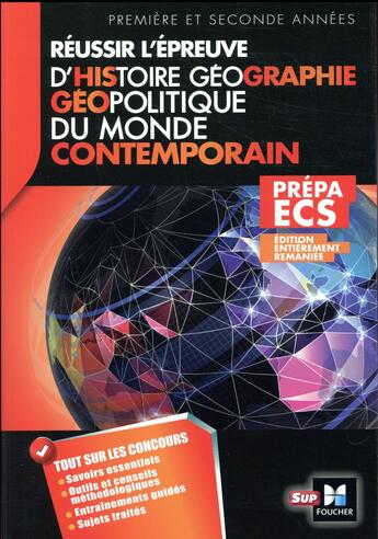 Couverture du livre « Réussir l'épreuve histoire-géographie ; géopolitique du monde contemporain (3e édition) » de Laetitia Laumonier aux éditions Foucher