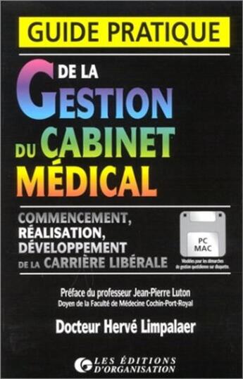 Couverture du livre « Guide pratique de gestion cabinet medical » de Limpalaer aux éditions Organisation