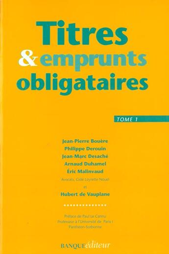 Couverture du livre « Titres & emprunts obligataires » de Bouere aux éditions Revue Banque