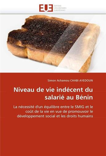 Couverture du livre « Niveau de vie indecent du salarie au benin » de Chabi Ayedoun-S aux éditions Editions Universitaires Europeennes