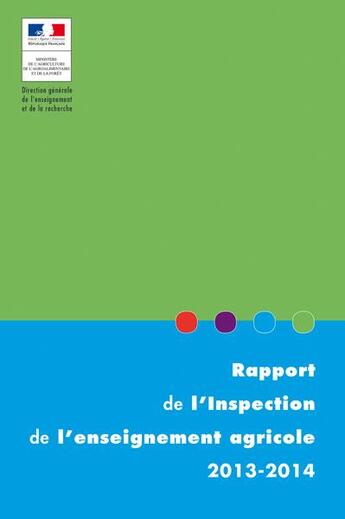 Couverture du livre « Rapport de l'inspection de l'enseignement agricole (édition 2013/2014) » de  aux éditions Educagri