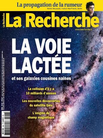 Couverture du livre « La recherche n 546 la voie lactee - avril 2019 » de  aux éditions La Recherche