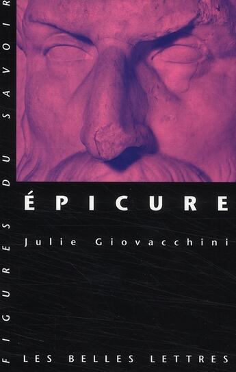 Couverture du livre « Epicure » de Julie Giovacchini aux éditions Belles Lettres