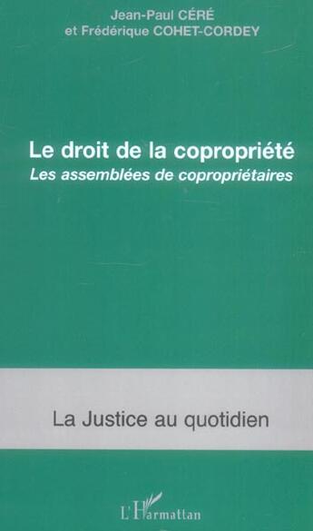 Couverture du livre « Le droit de la copropriété » de René Paraire et Maurice De Montmollin aux éditions L'harmattan