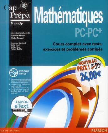 Couverture du livre « CAP PREPA ; mathématiques ; prépa PC 2e année » de Gerard Debeaumarche aux éditions Pearson