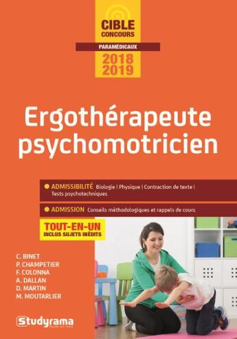 Couverture du livre « Ergothérapeute ; psychomotricien ; tout-en-un (concours 2018/2019) » de  aux éditions Studyrama