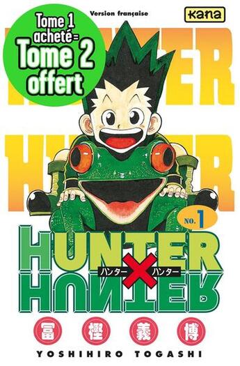 Couverture du livre « Hunter X Hunter : coffret Tomes 1 et 2 » de Yoshihiro Togashi aux éditions Kana