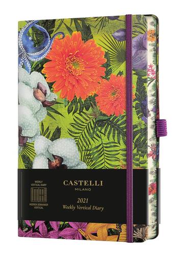 Couverture du livre « Agenda 2021 semainier vertical grand format eden orchid » de  aux éditions Castelli Milano