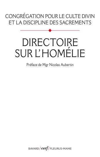 Couverture du livre « Directoire sur l'homélie » de  aux éditions Cerf