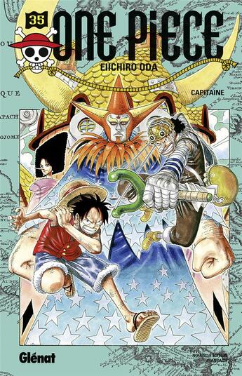 Couverture du livre « One Piece - édition originale Tome 35 : capitaine » de Eiichiro Oda aux éditions Glenat