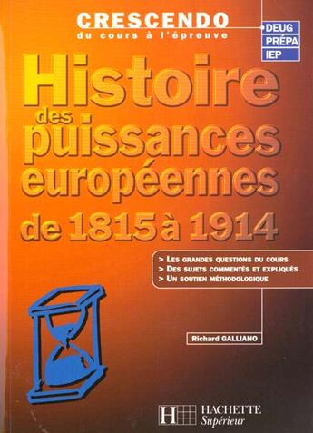 Couverture du livre « Histoire Des Puissances Europeennes » de Richard Galliano aux éditions Hachette Education