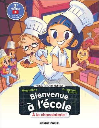 Couverture du livre « Bienvenue à l'école Tome 9 : à la chocolaterie » de Emmanuel Ristord et Magdalena aux éditions Pere Castor