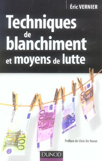 Couverture du livre « Techniques de blanchiment et moyens de lutte » de Eric Vernier aux éditions Dunod