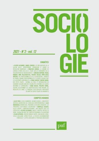 Couverture du livre « Sociologie 2021, n.2 » de  aux éditions Puf