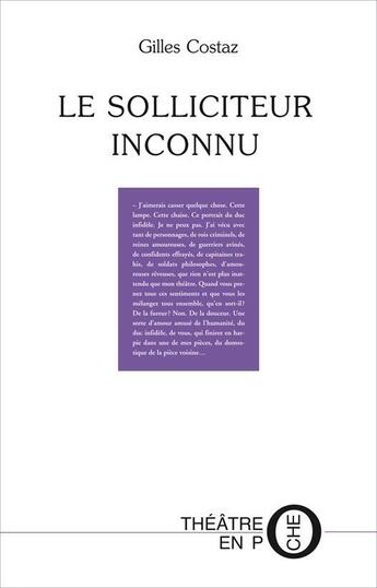 Couverture du livre « Le solliciteur inconnu » de Gilles Costaz aux éditions Tertium