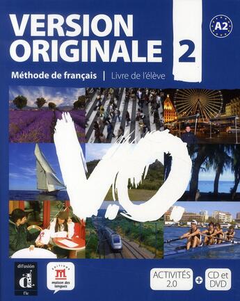 Couverture du livre « Méthode de français ; A2 ; livre de l'élève » de  aux éditions La Maison Des Langues