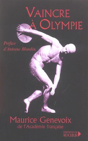 Couverture du livre « Vaincre a olympie » de Genevoix/Blondin aux éditions Rocher