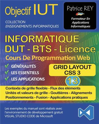 Couverture du livre « DUT informatique ; grid layout t.13 » de Patrice Rey aux éditions Books On Demand