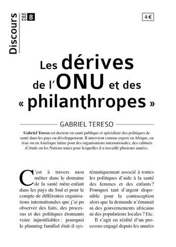 Couverture du livre « Discours t.8 ; les dérives de l'ONU et des 