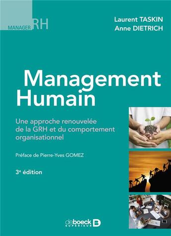 Couverture du livre « Management humain : Une approche renouvelée de la GRH et du comportement organisationnel » de Anne Dietrich et Laurent Taskin aux éditions De Boeck Superieur