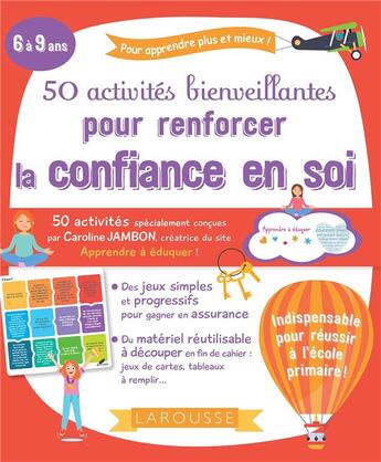 Couverture du livre « 50 activités bienveillantes pour renforcer la confiance en soi » de Jambon Caroline aux éditions Larousse