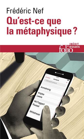 Couverture du livre « Qu'est-ce que la métaphysique ? » de Frederic Nef aux éditions Folio