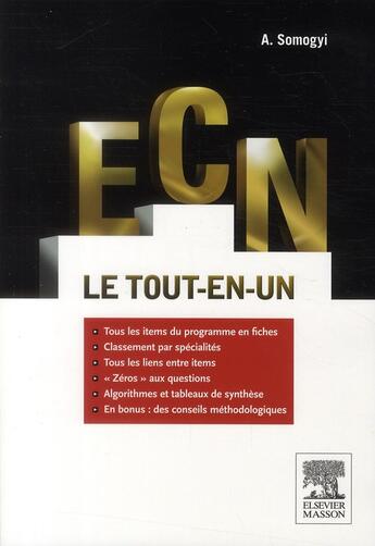 Couverture du livre « Le tout-en-un ; ECN » de Alexandre Somogyi aux éditions Elsevier-masson