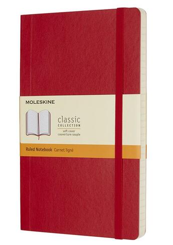 Couverture du livre « Carnet ligné grand format souple scarlet » de  aux éditions Moleskine