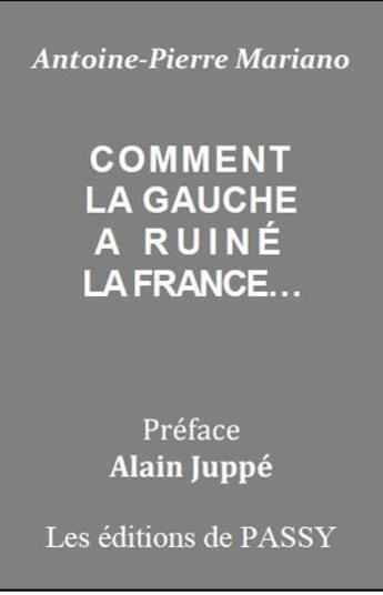 Couverture du livre « Comment la gauche a ruiné la France » de Antoine-Pierre Mariano aux éditions De Passy