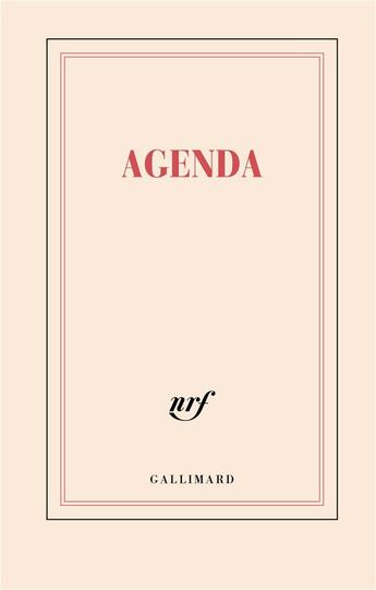 Couverture du livre « Agenda littéraire (édition 2022) » de  aux éditions Gallimard